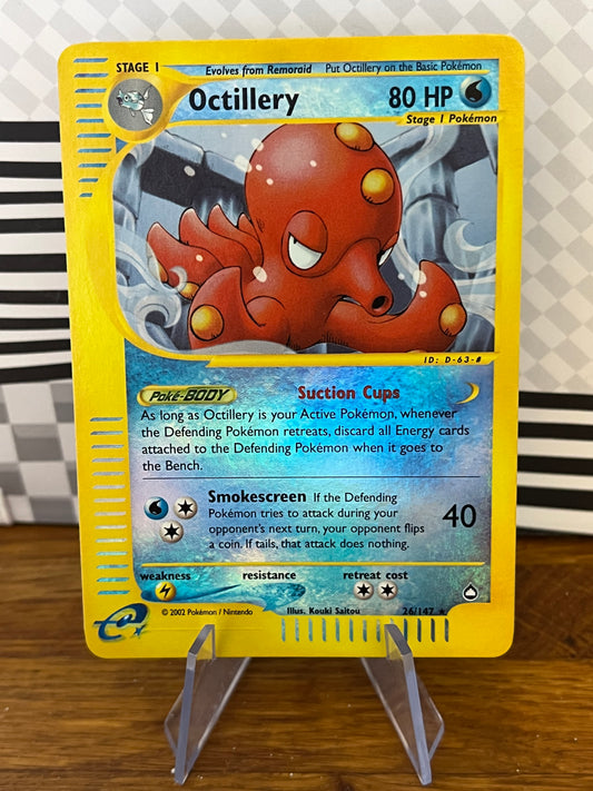 Octillery 26/147 Reverse Holo Aquapolis NM Single Pokémon Card