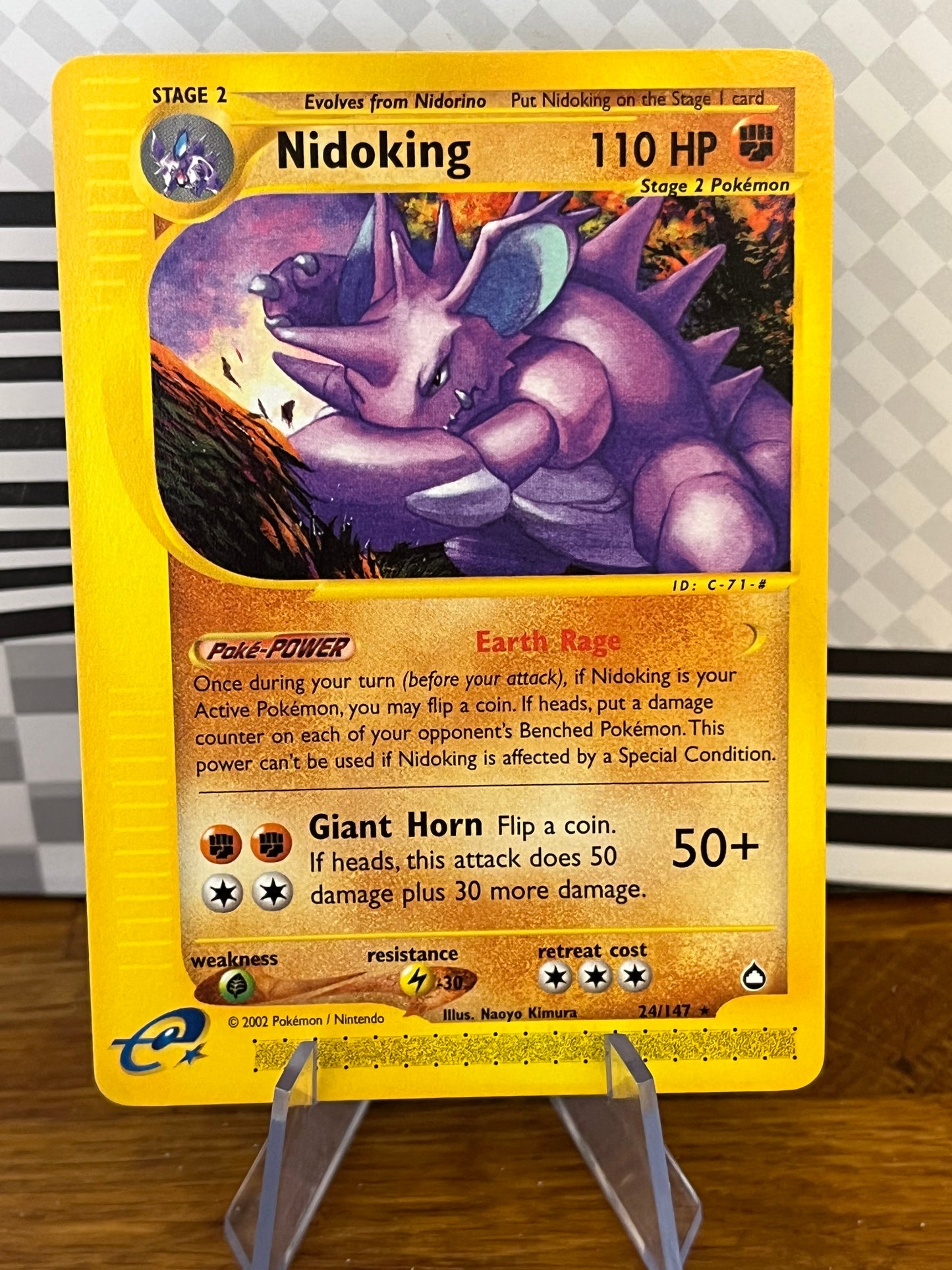 Nidoking 24/147 Aquapolis NM Single Pokémon Card