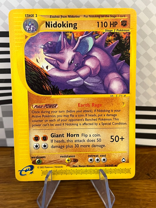 Nidoking 24/147 Aquapolis NM Single Pokémon Card