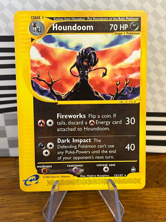 Houndoom 15/147 Aquapolis NM Single Pokémon Card