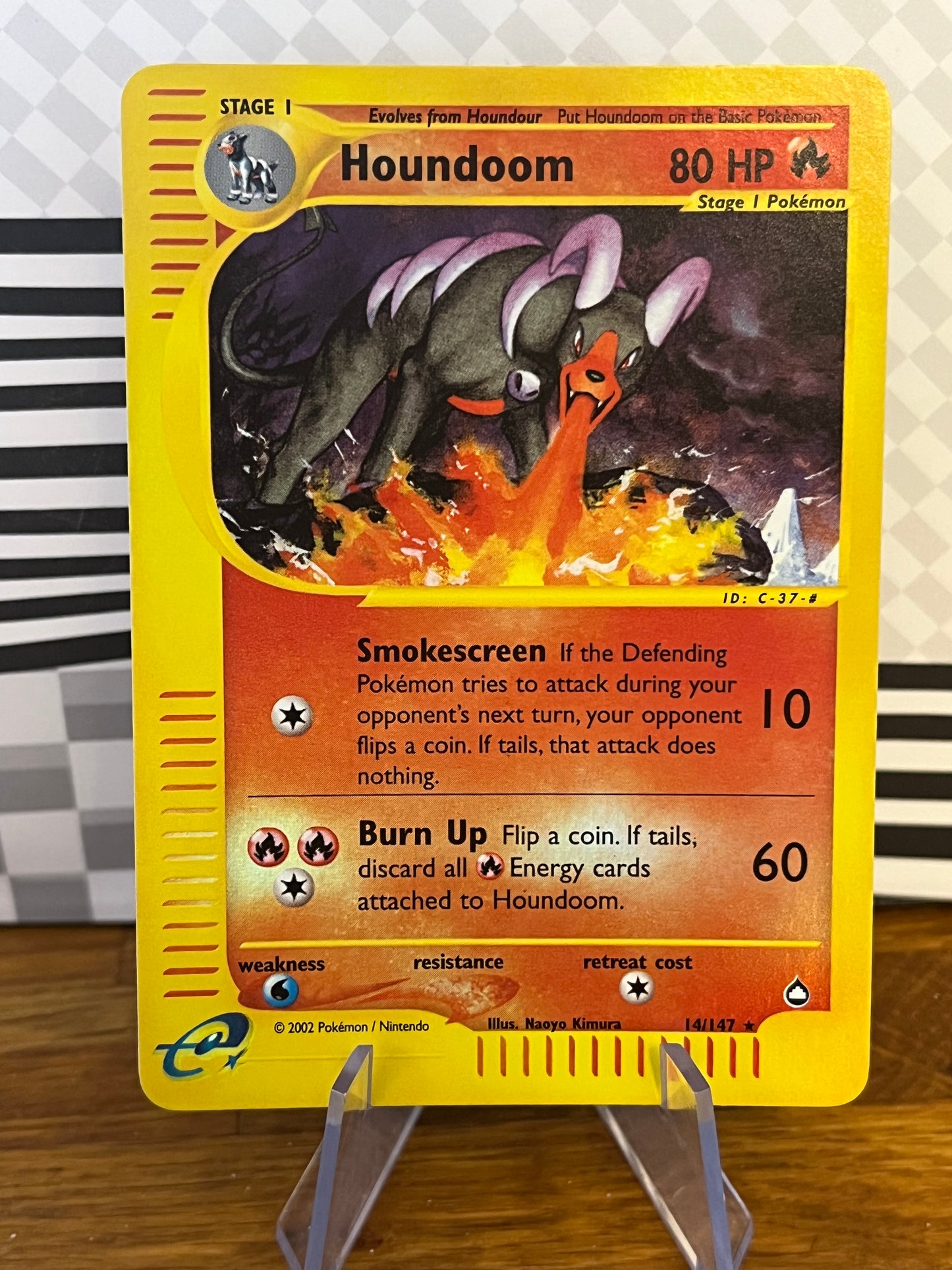 Houndoom 14/147 Reverse Holo Aquapolis NM Single Pokémon Card