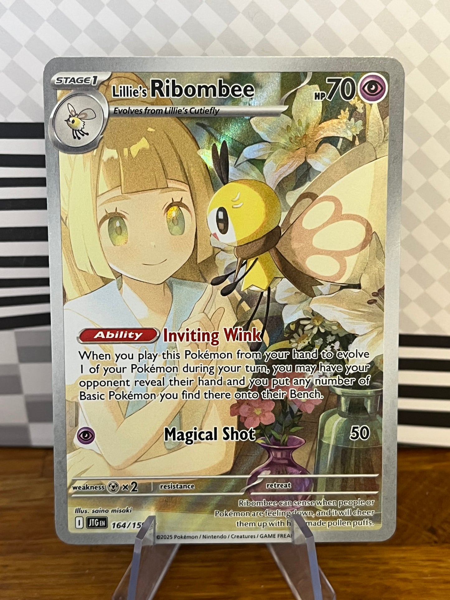 Lillie's Ribombee 164/159 Journey Togehter Illustration Rare NM Single Pokémon Card