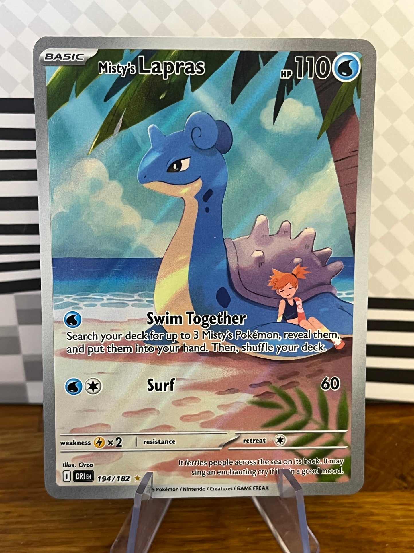 Misty's Lapras 194/182 Illustration Rare Destined Rivals NM Single Pokémon Card