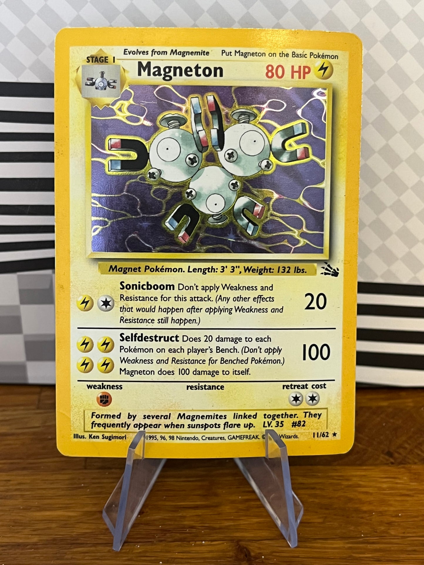 Magneton 11/62 Holo Fossil NM Single Pokémon Card