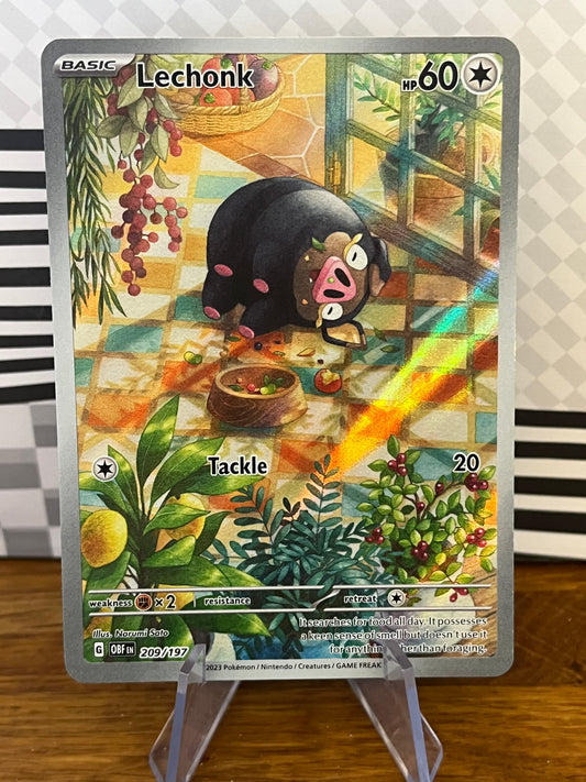 Lechonk 209/197 Illustration Rare Obsidian Flames NM Single Pokémon Card