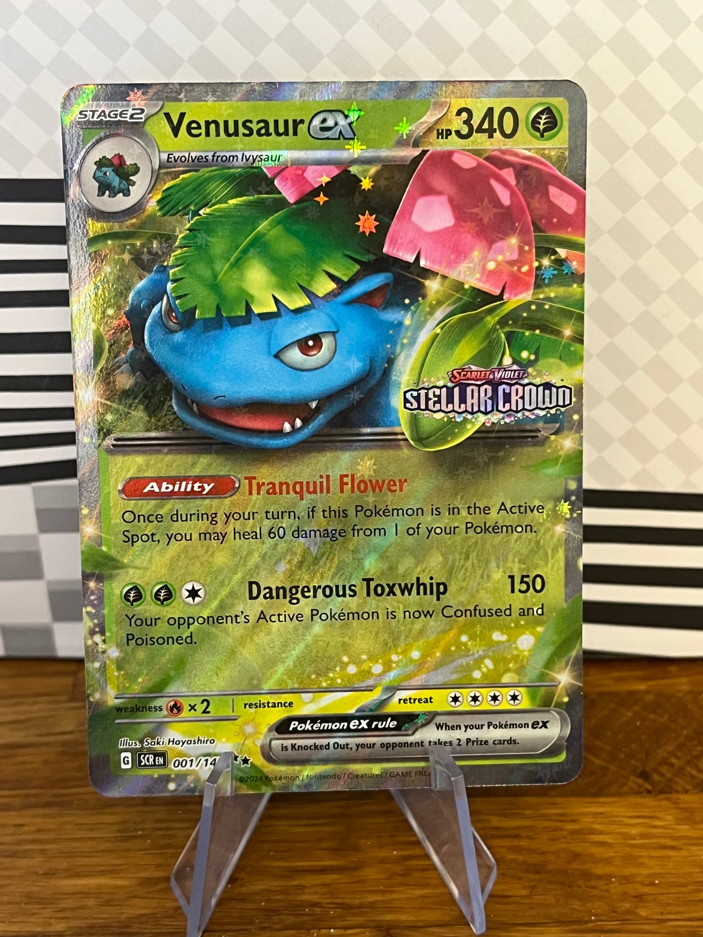 Venusaur ex Stamped 001/142 Stellar Crown NM Single Pokémon Card