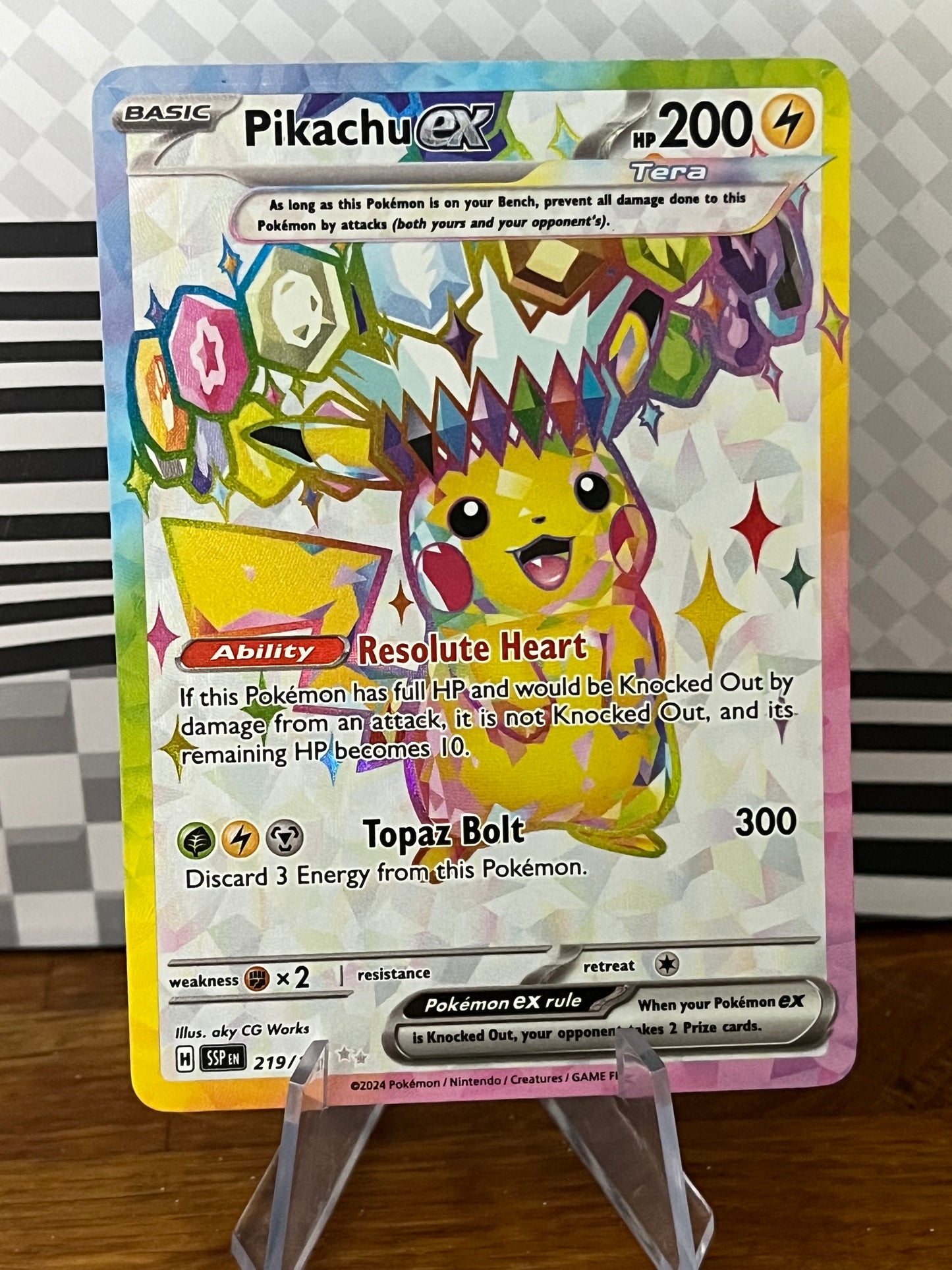 Pikachu ex 219/191 Surging Sparks NM Single Pokémon Card