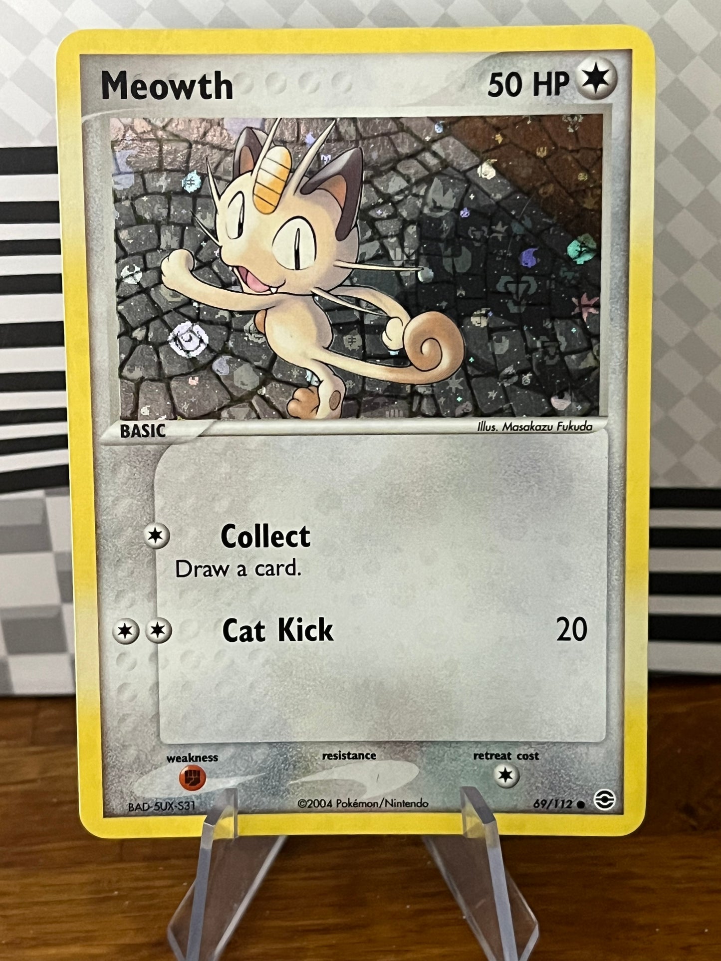 Meowth 69/112 Holo Fire Red & Leaf Green NM Single Pokémon Card