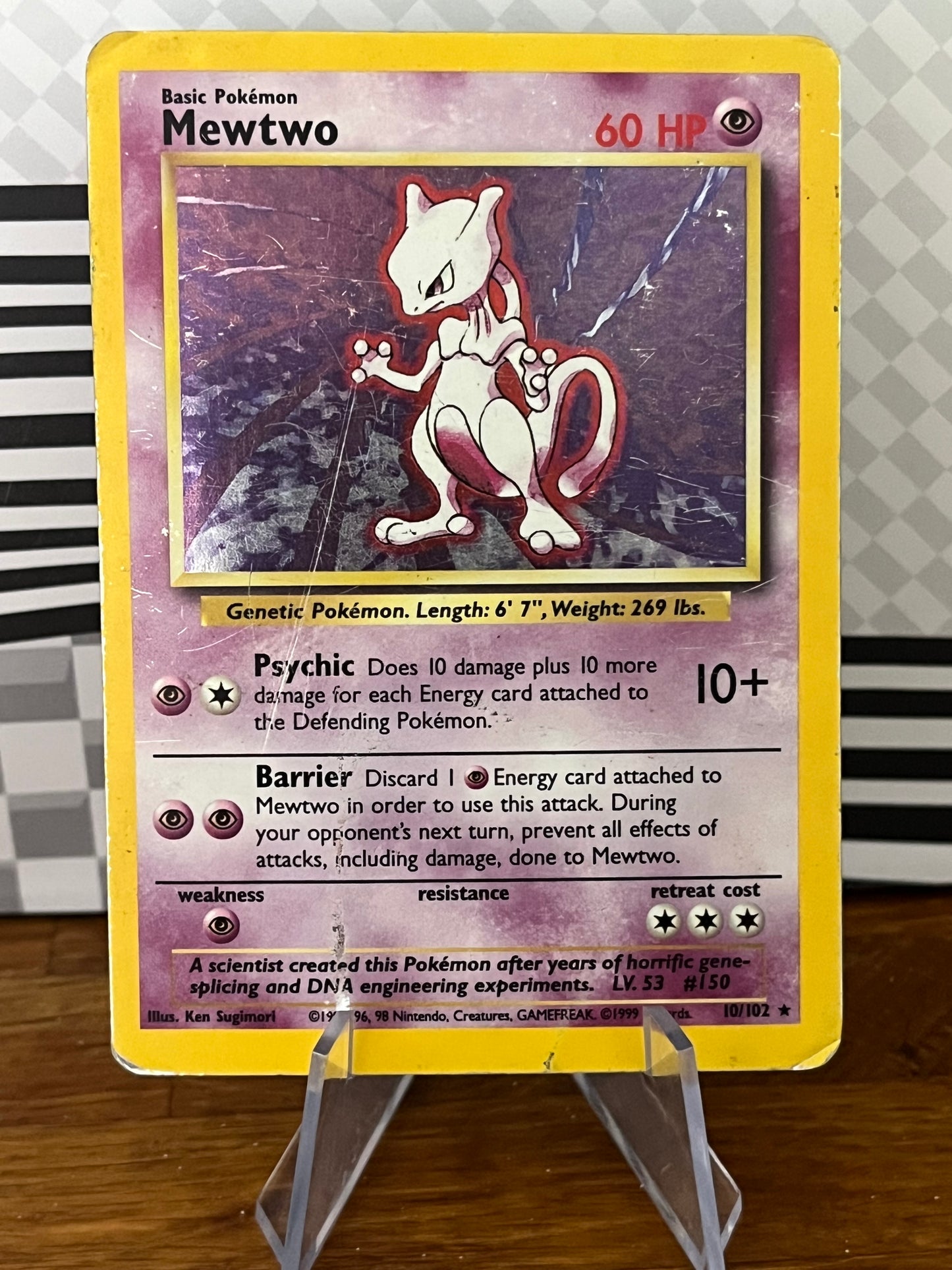 Mewtwo 10/102 Base Set Holo HP Single Pokémon Card