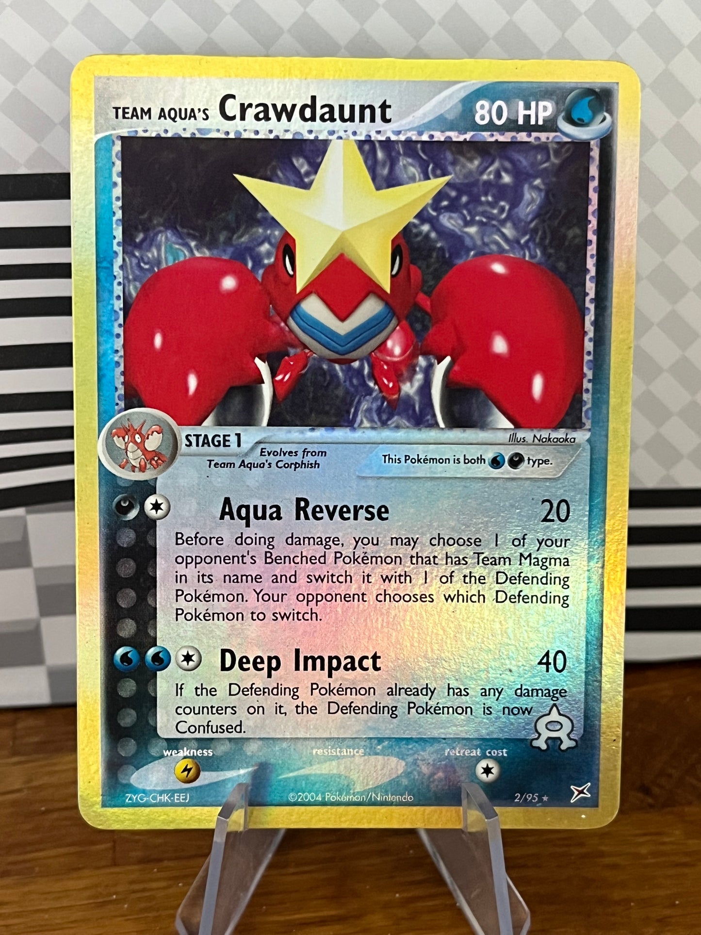 Team Aqua's Crawdaunt 2/95 Reverse Holo Team Magma & Team Aqua NM Single Pokémon Card
