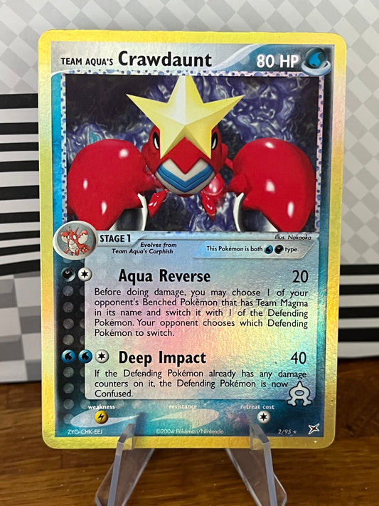 Team Aqua's Crawdaunt 2/95 Reverse Holo Team Magma & Team Aqua NM Single Pokémon Card