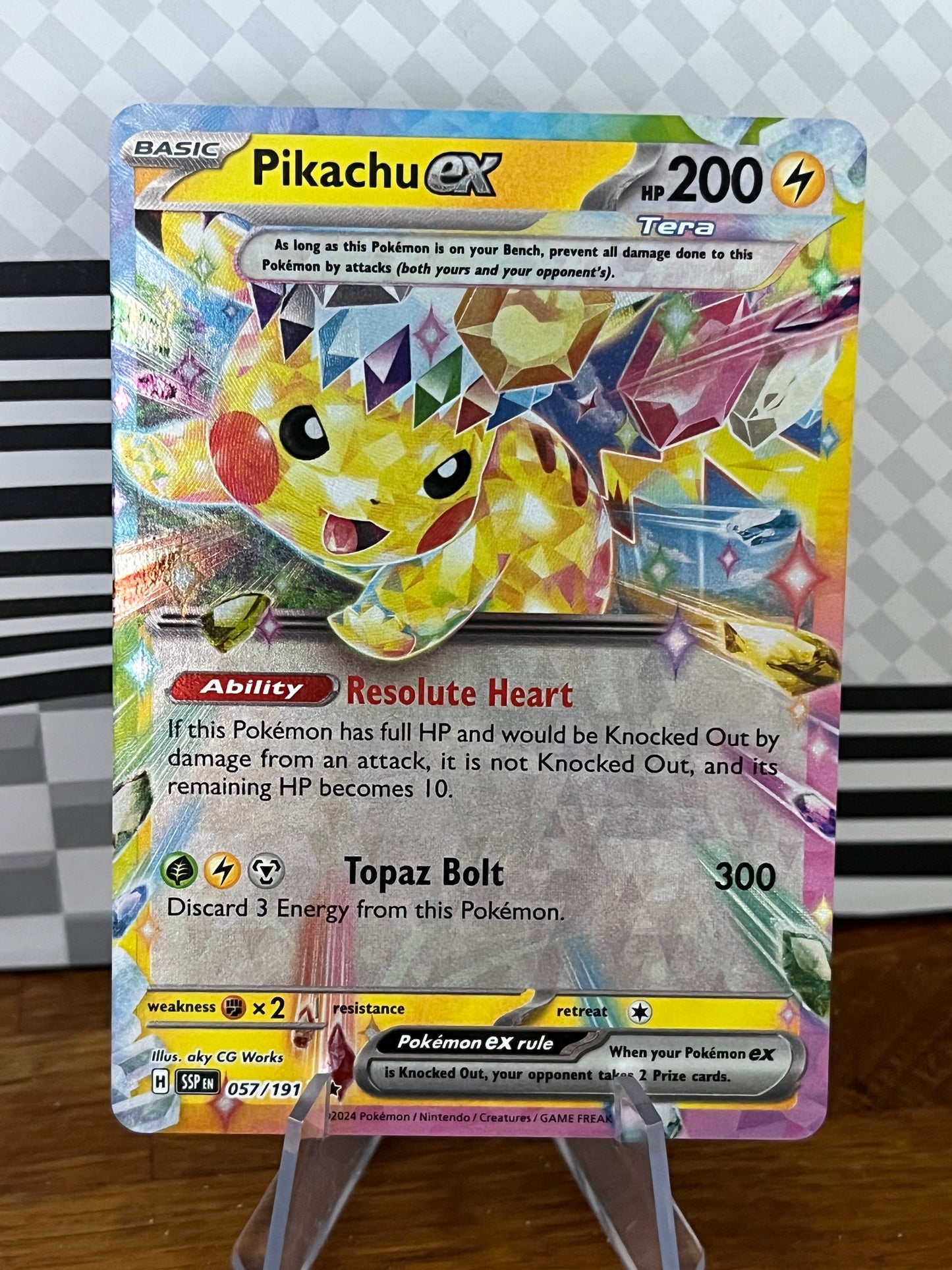 Pikachu ex 057/191 Surging Sparks NM Single Pokémon Card