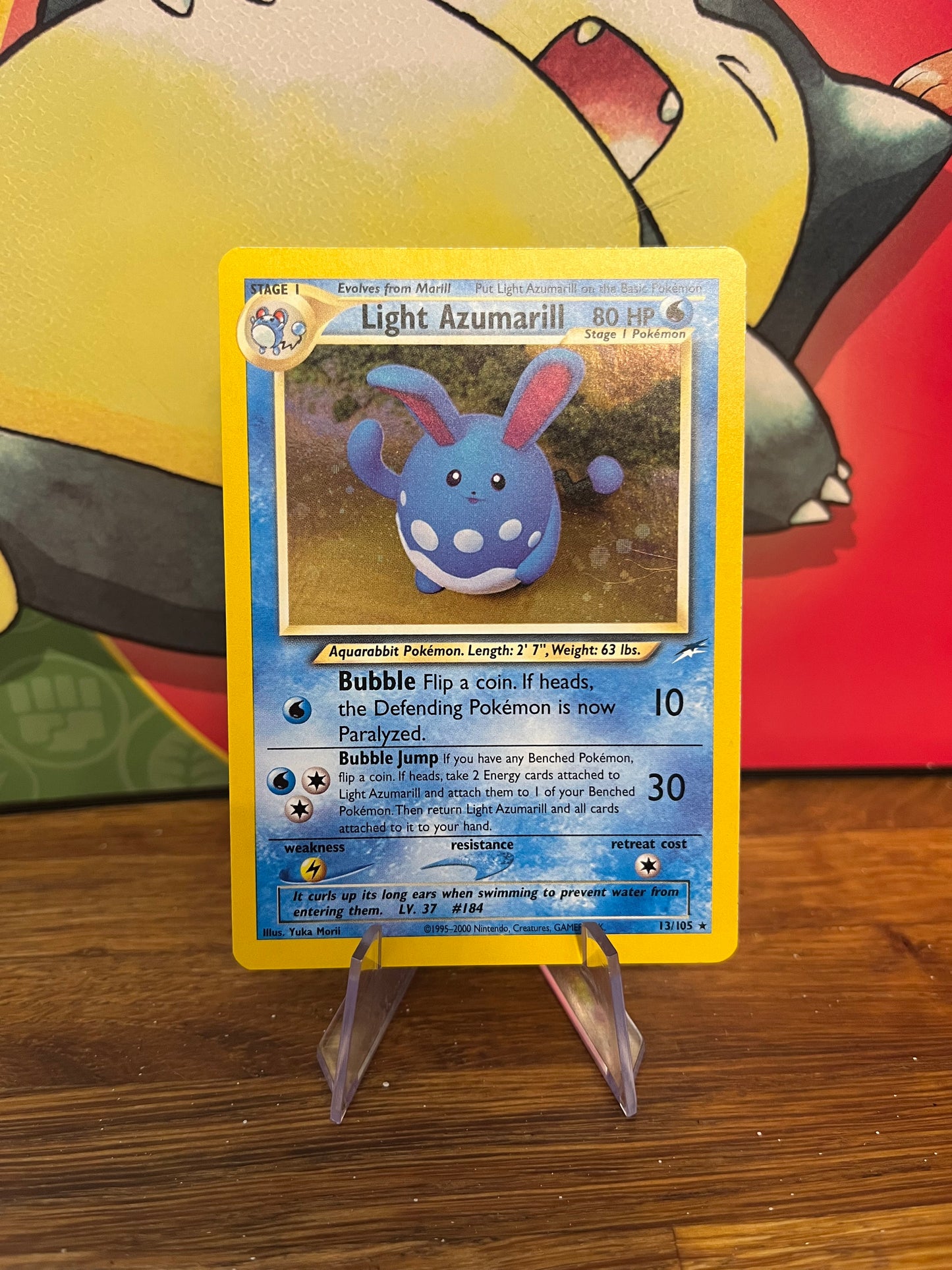 Light Azurmarill Holo 13/105 Neo Destiny NM Single Pokemon Card