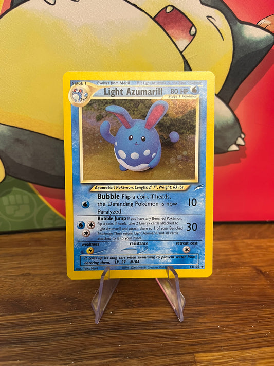 Light Azurmarill Holo 13/105 Neo Destiny NM Single Pokemon Card
