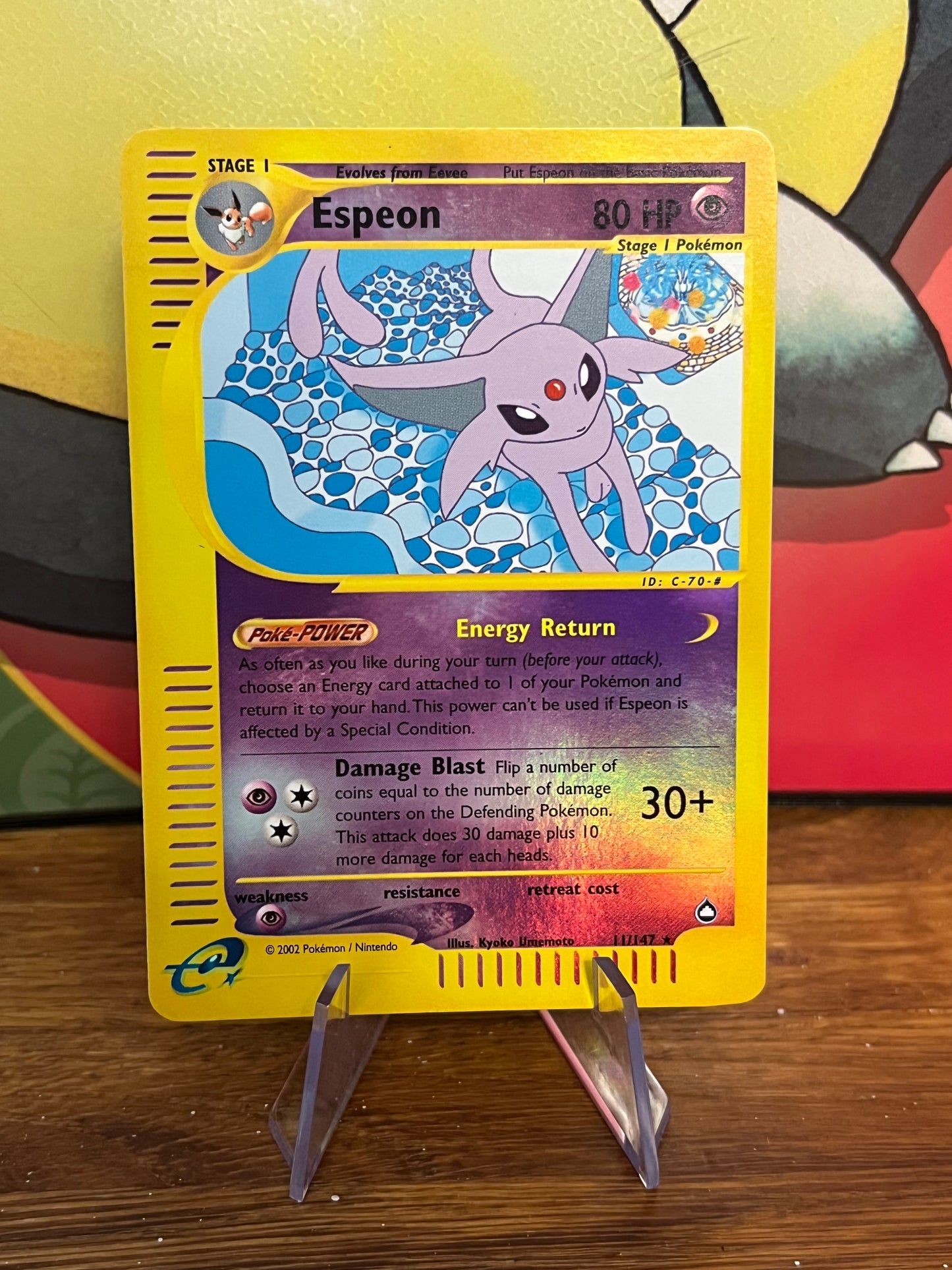 Espeon Holo 11/147 Aquapolis NM Single Pokemon Card
