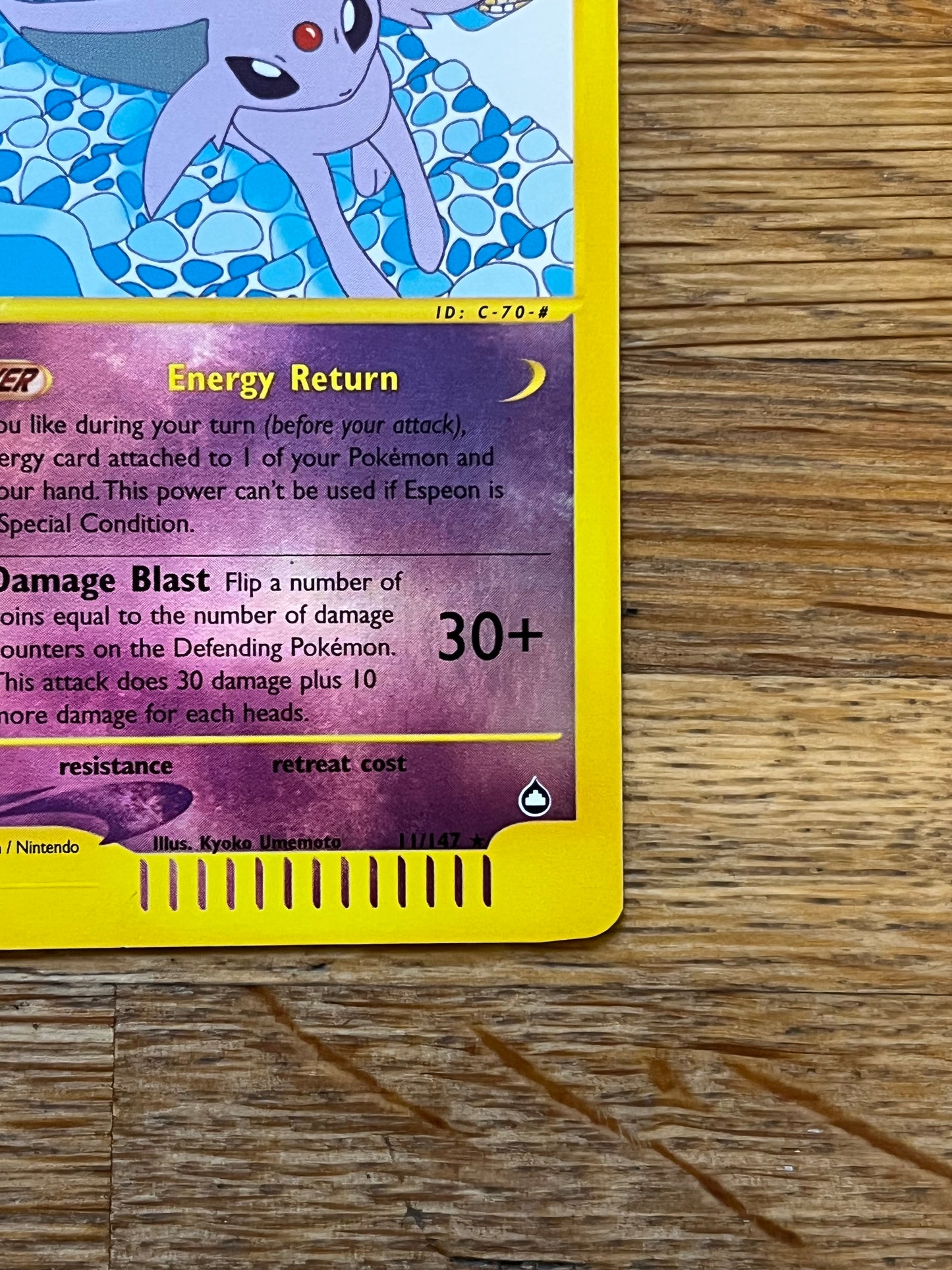 Espeon Holo 11/147 Aquapolis NM Single Pokemon Card