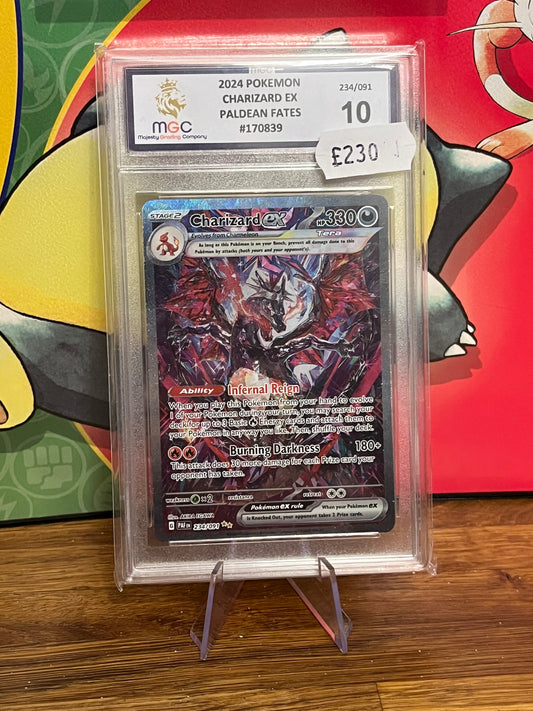 Charizard EX 234/091 Paldean Fates MGC 10 Graded Pokémon Card