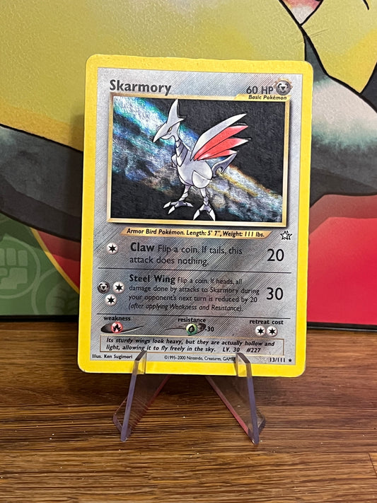 Skarmory Holo SWIRL 13/111 Neo Genesis NM Single Pokemon Card
