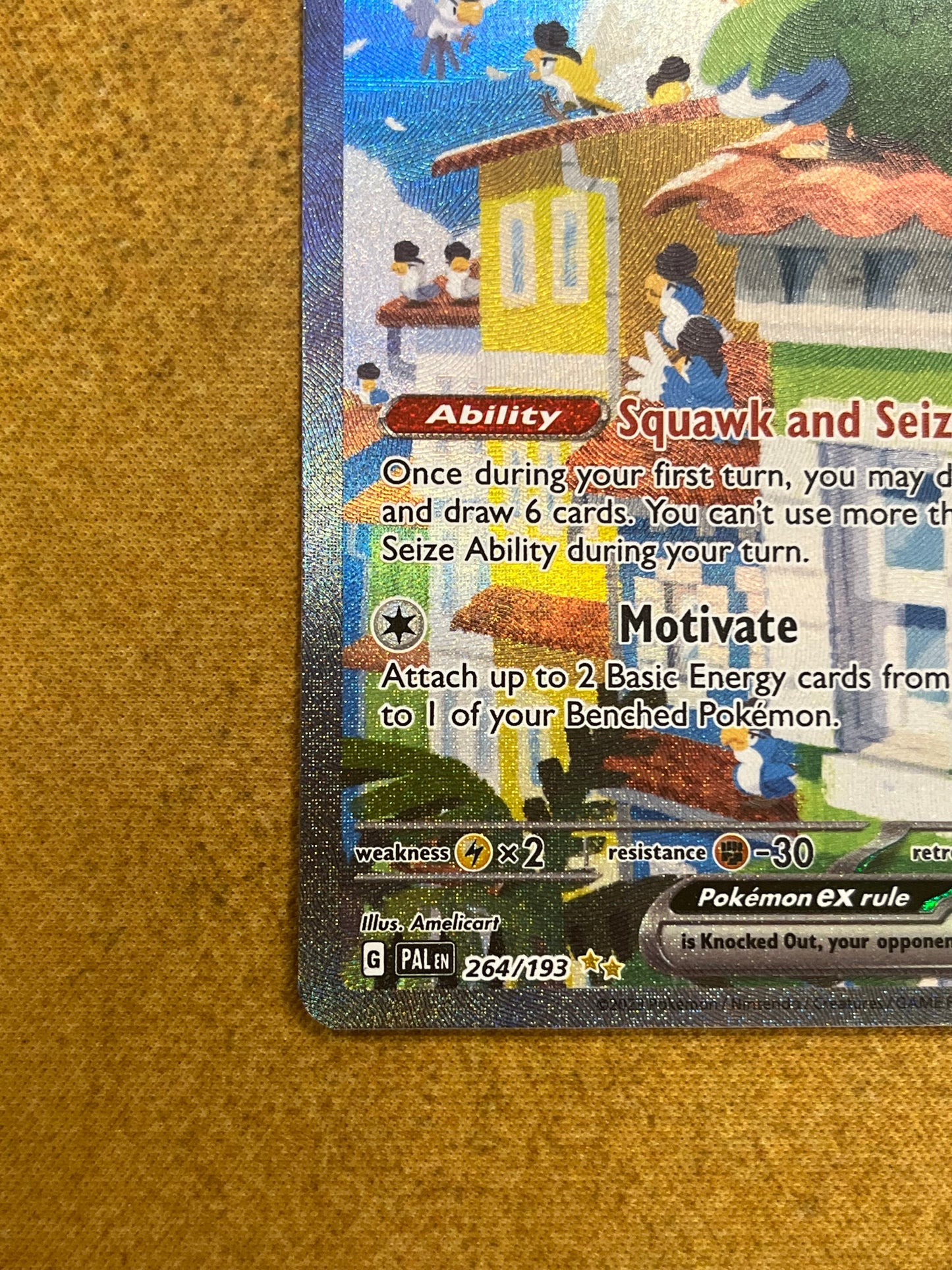 Squawabilly ex 264/193 Special Illustration Rare Paldea Evolved NM Single Pokémon Card