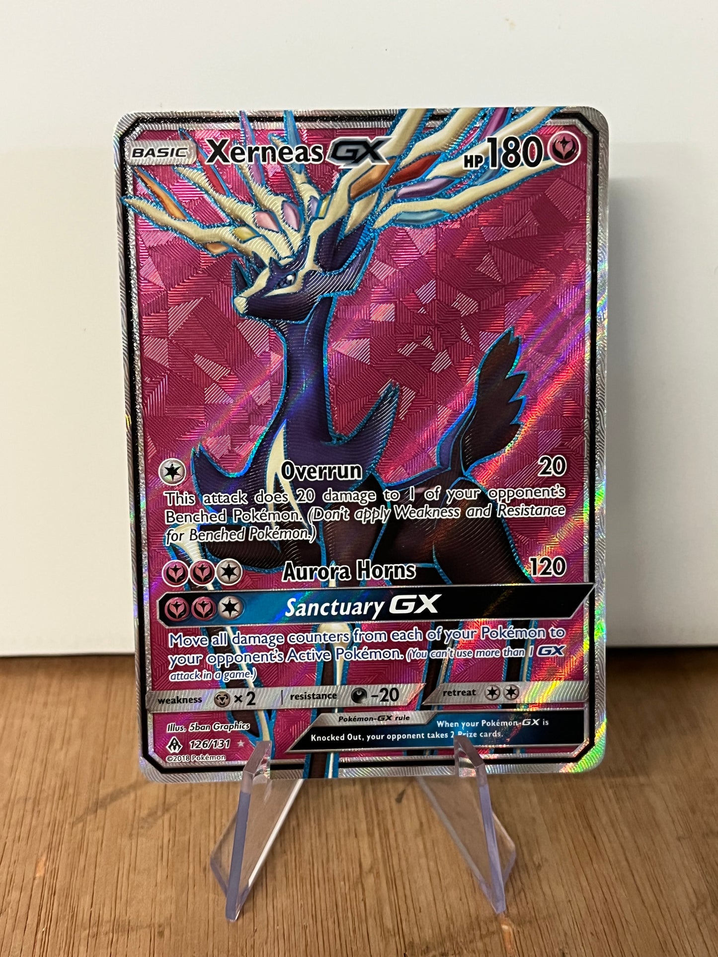 Xerneas GX Holo Full Art 126/131 Forbidden Light NM Single Pokémon Card