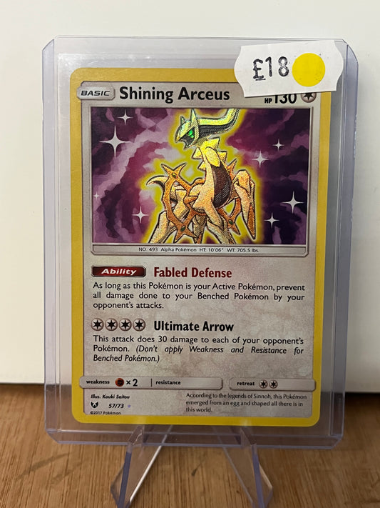 Shining Arceus Holo 57/73 Shining Legends NM Single Pokémon Card