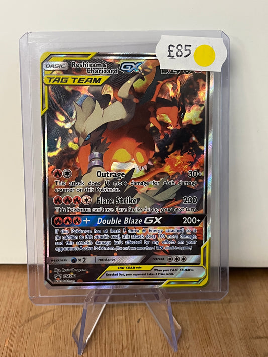 Reshiram & Charizard GX Tag Team Holo Full Art SM201 Black Star Promo NM Single Pokémon Card