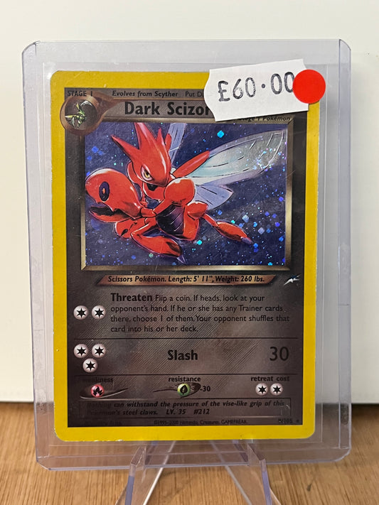 Dark Scizor Holo 9/105 Neo Destiny MP Single Pokémon Card