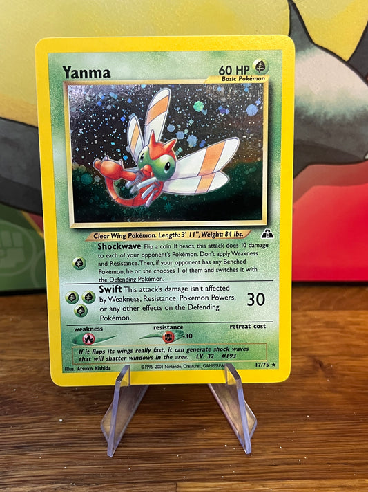 Yanma Holo SWIRL 17/75 Neo Discovery NM Single Pokemon Card