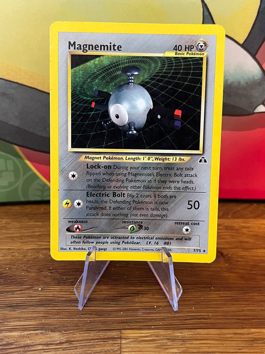 Magnemite holo 7/75 Neo Discovery NM Single Pokemon Card