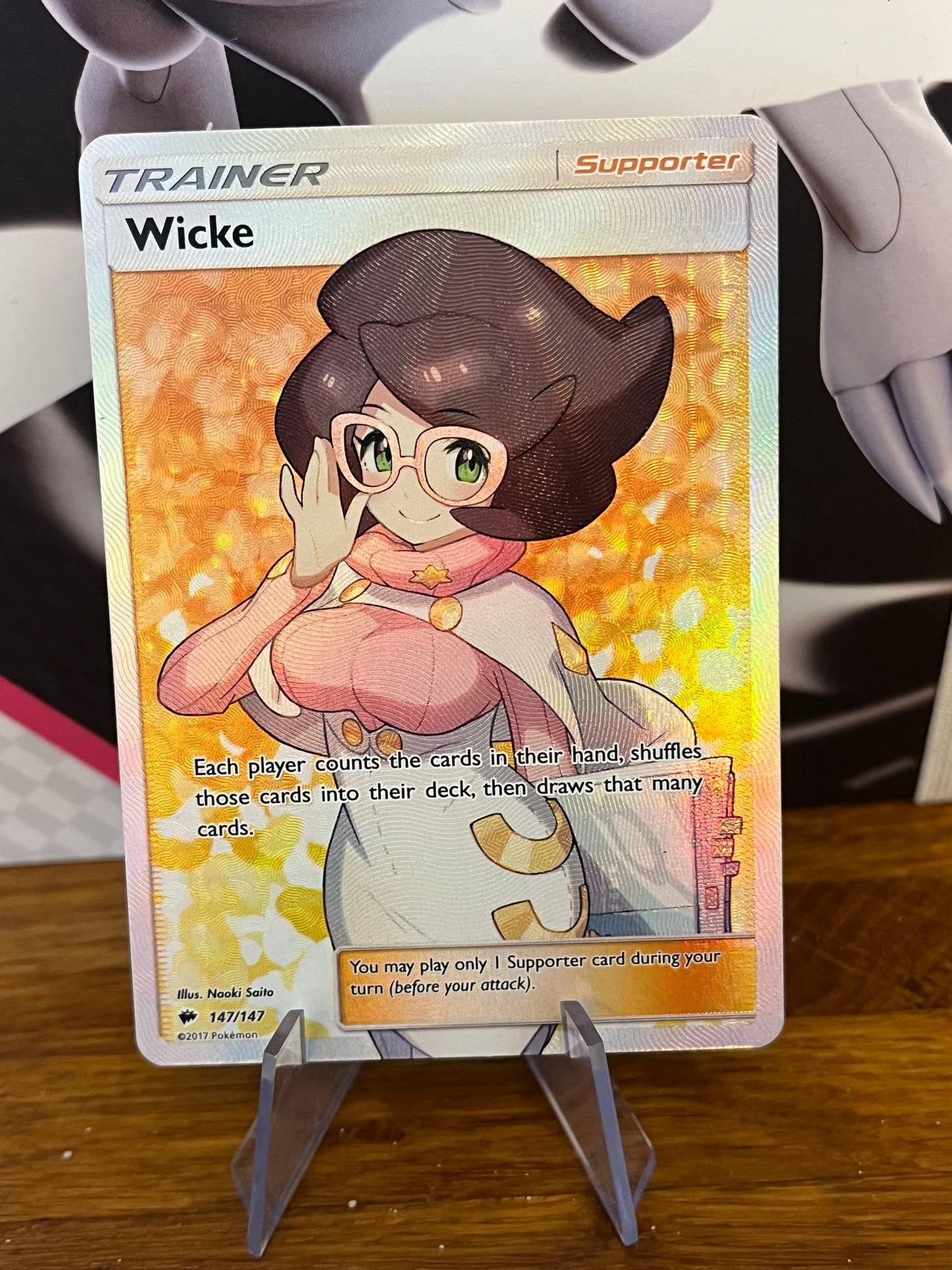 Wicke 147/147 Burning Shadows NM Single Pokémon Card