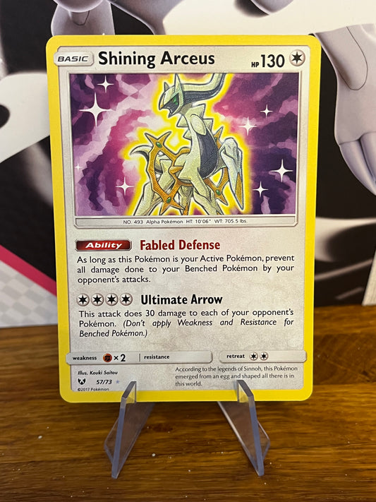 Shining Arceus 57/73 Shining Legends NM Single Pokémon Card