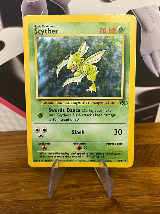 Scyther Holo 10/64 Jungle NM Single Pokémon Card