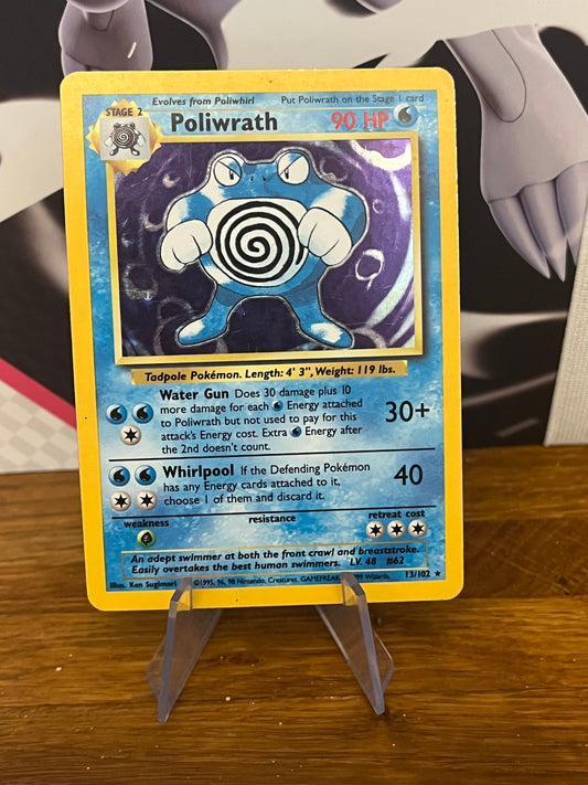 Poliwraith Holo 13/102 Base Set NM Single Pokémon Card