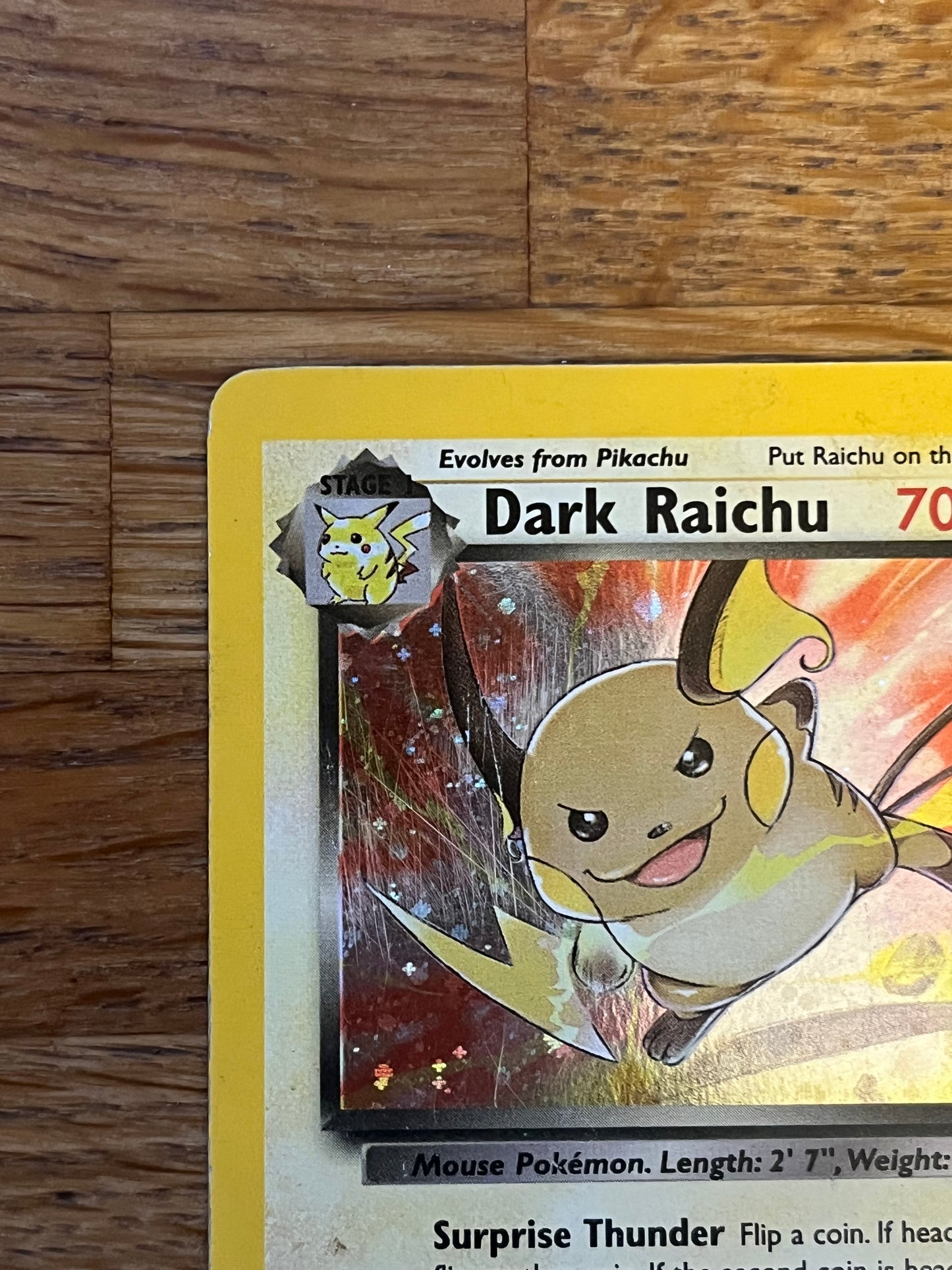 Dark Raichu Holo 83/82 Team Rocket LP Single Pokémon Card