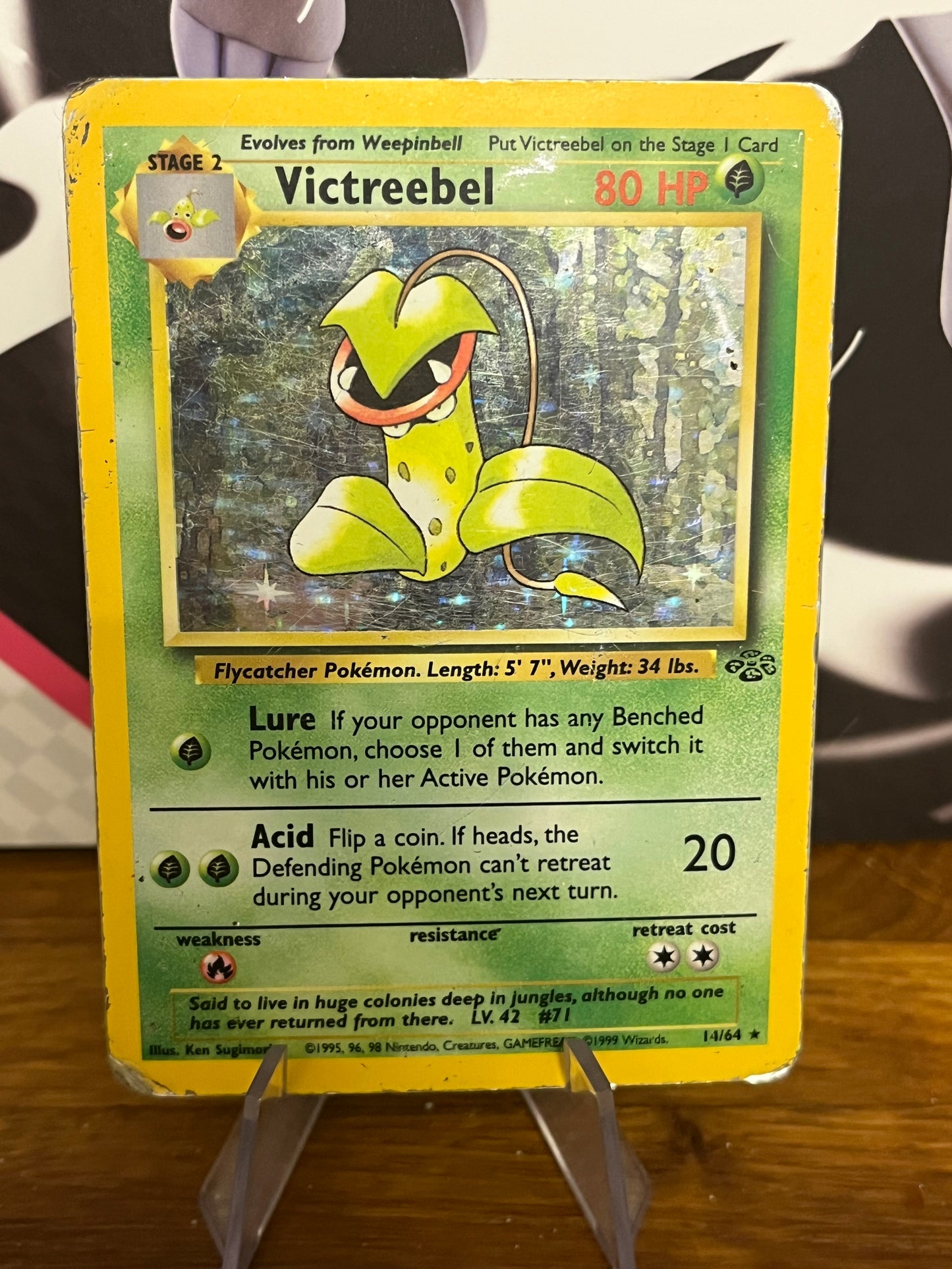 Victreebel 14/64 Holo Jungle HP Single Pokémon Card