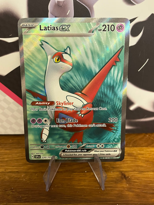Latias ex 220/191 Illustration Rare Surging Sparks NM Single Pokémon Card