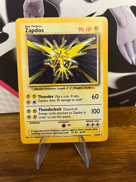 Zapdos Holo 16/102 Base Set NM Single Pokémon Card