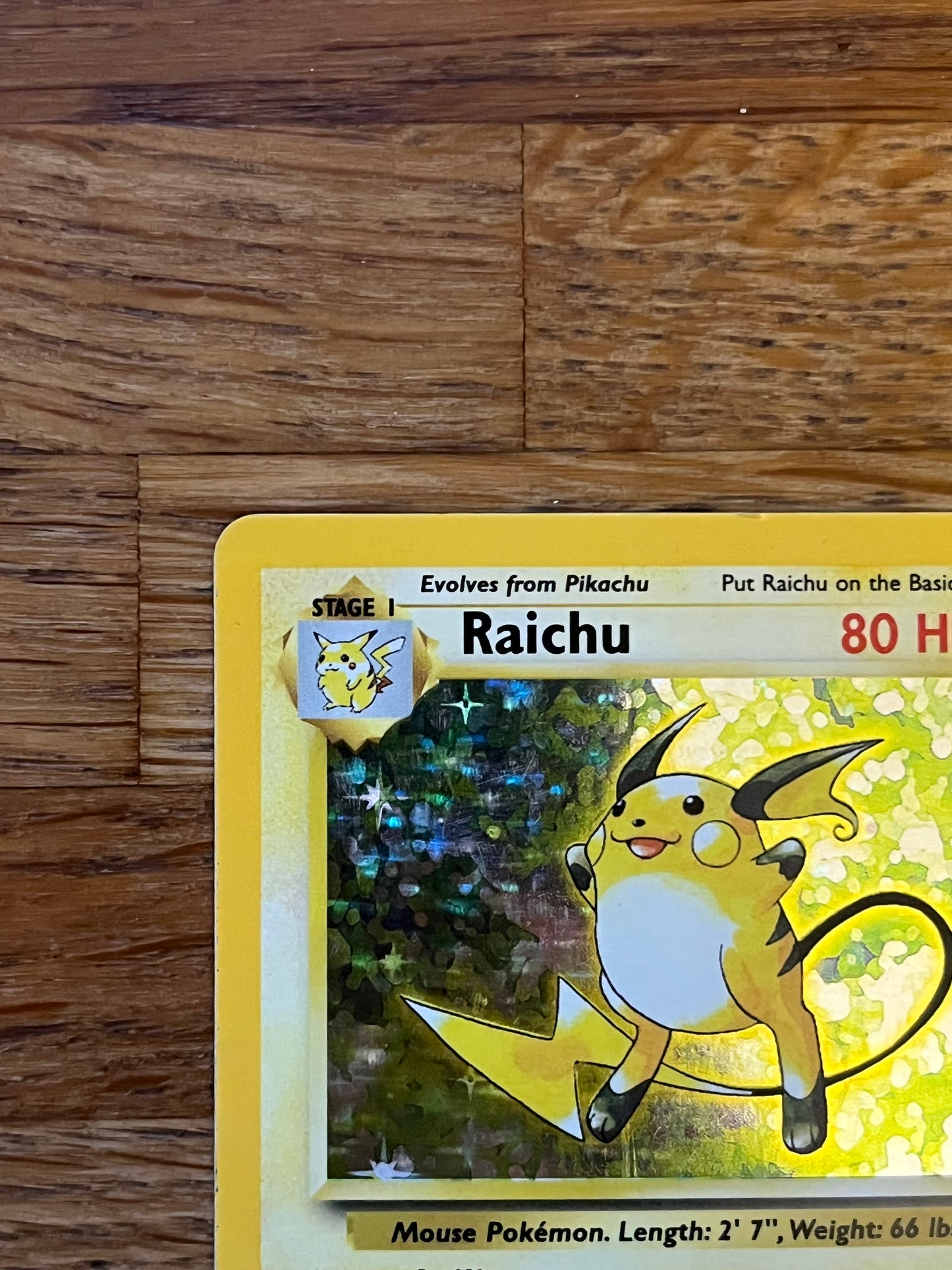 Raichu Holo 14/102 Base Set NM Single Pokémon Card