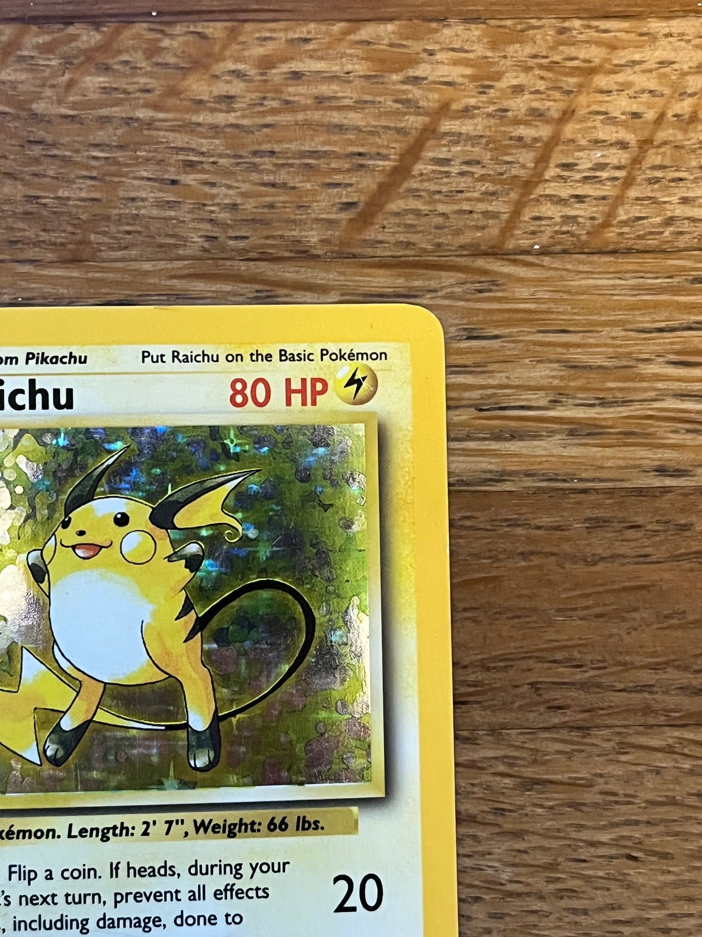 Raichu Holo 14/102 Base Set NM Single Pokémon Card