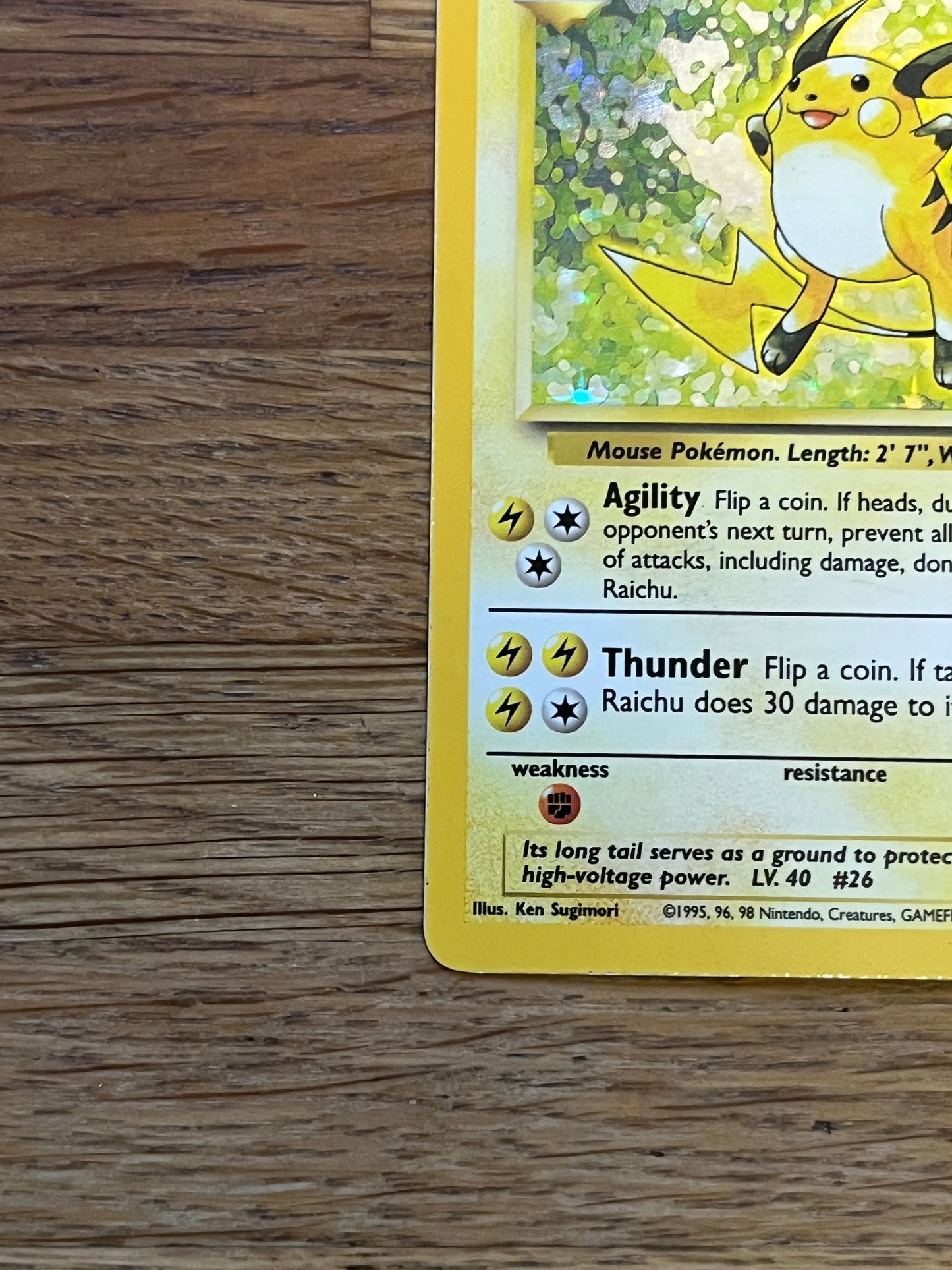 Raichu Holo 14/102 Base Set NM Single Pokémon Card