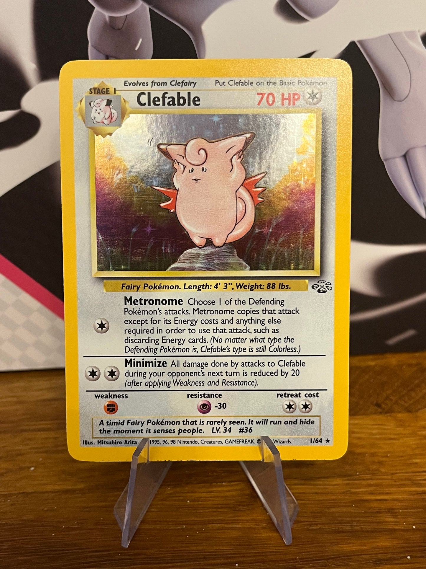 Clefable Holo 1/64 Jungle NM Single Pokémon Card