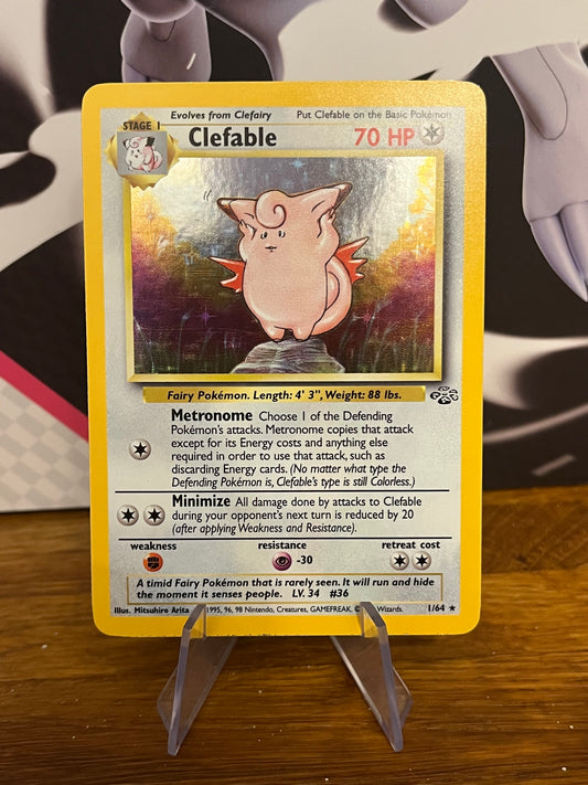 Clefable Holo 1/64 Jungle NM Single Pokémon Card