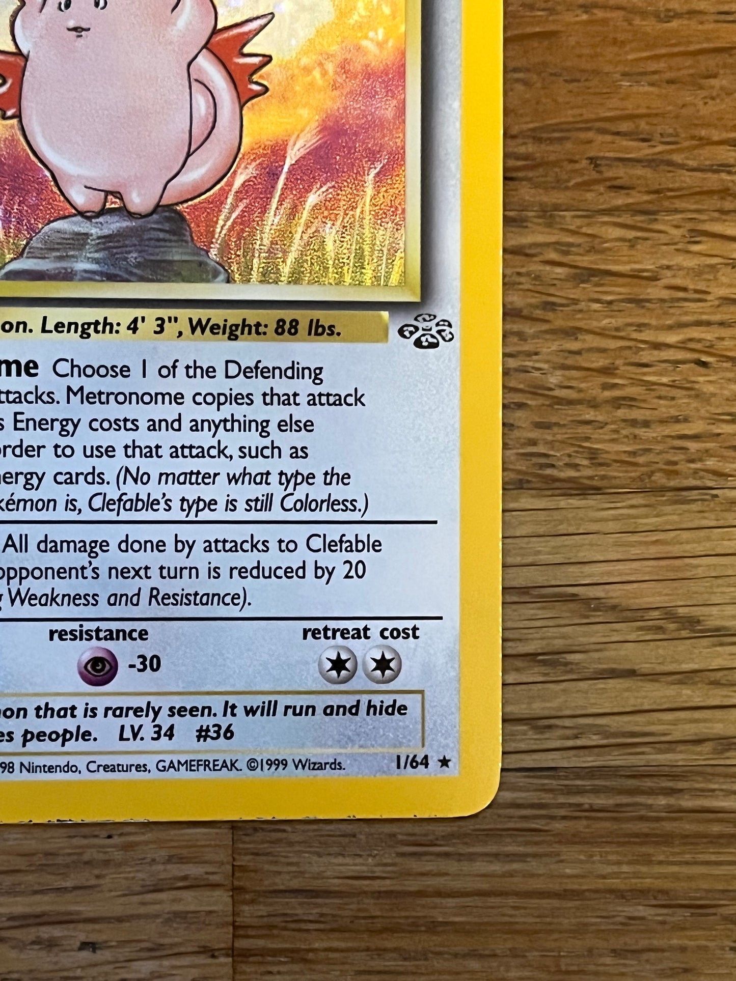 Clefable Holo 1/64 Jungle NM Single Pokémon Card