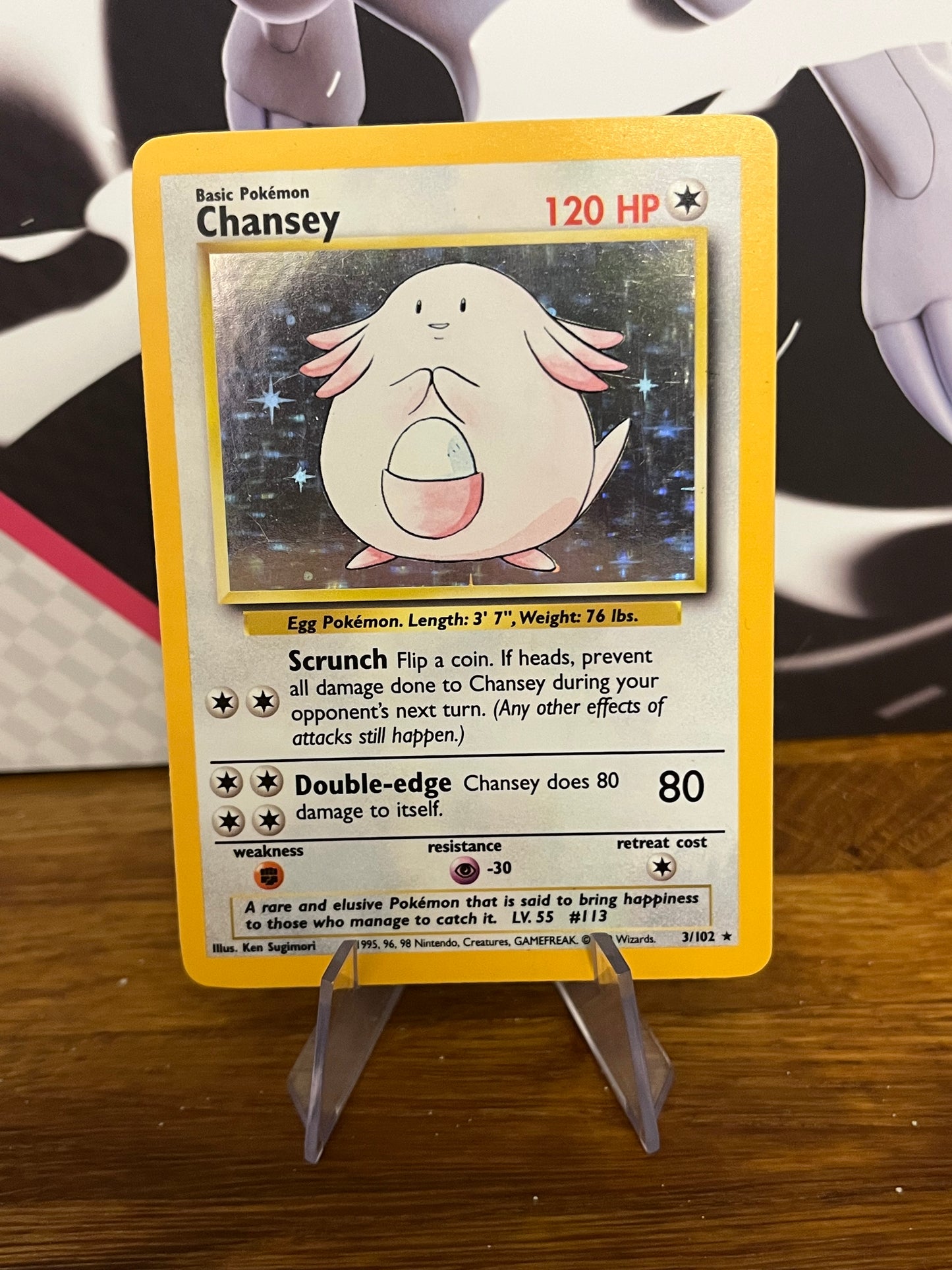 Chansey Holo 3/102 Base Set NM Single Pokémon Card