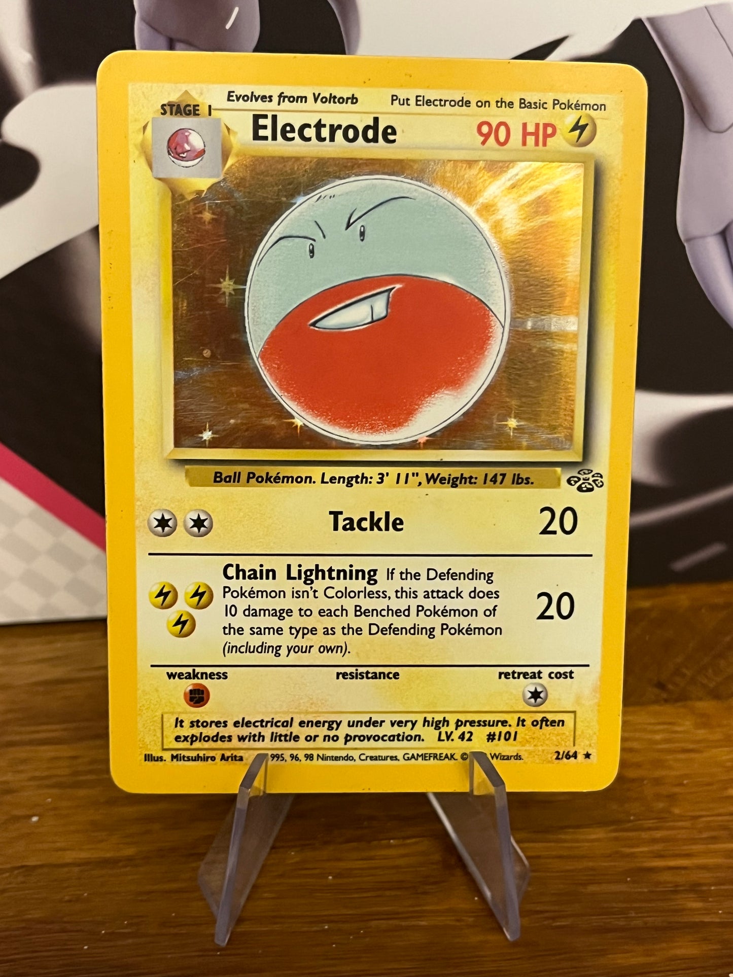 Electrode Holo 2/64 Jungle NM Single Pokémon Card