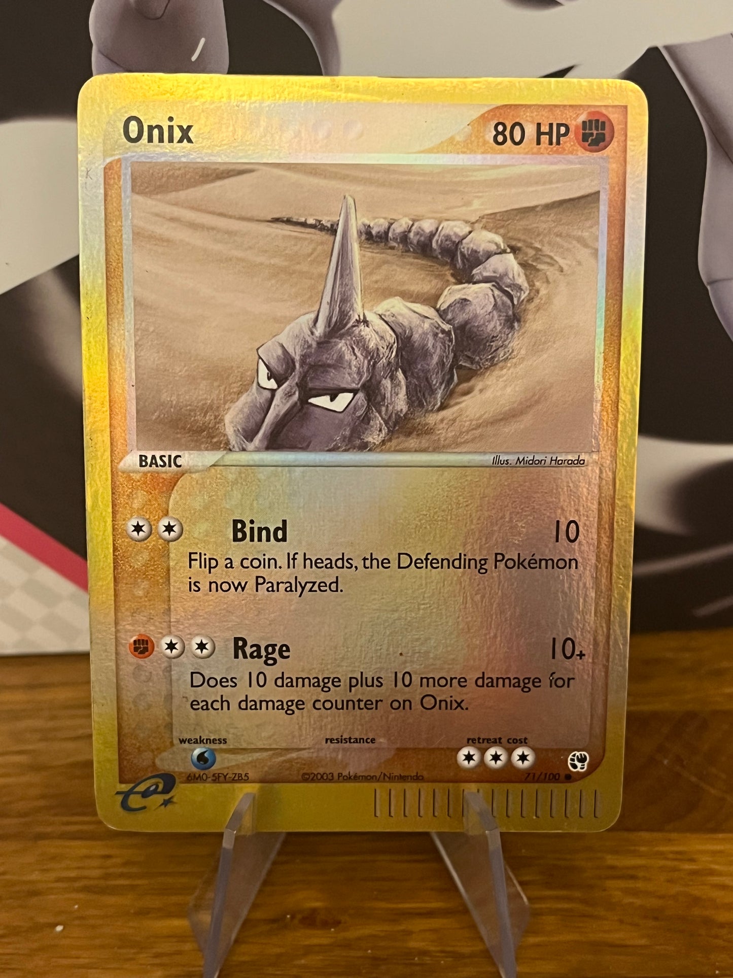 Onix 71/100 Reverse Holo EX Sandstorm NM Single Pokémon Card