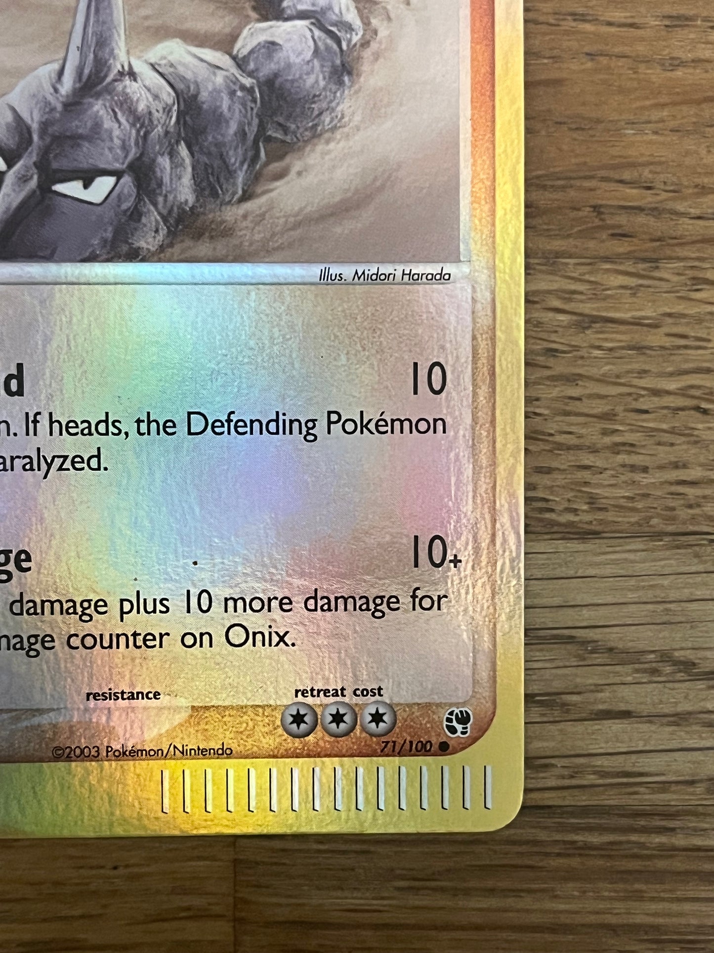 Onix 71/100 Reverse Holo EX Sandstorm NM Single Pokémon Card