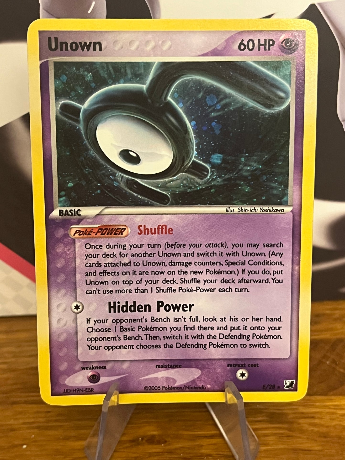 Unown E/28 Holo Unseen Forces NM Single Pokémon Card