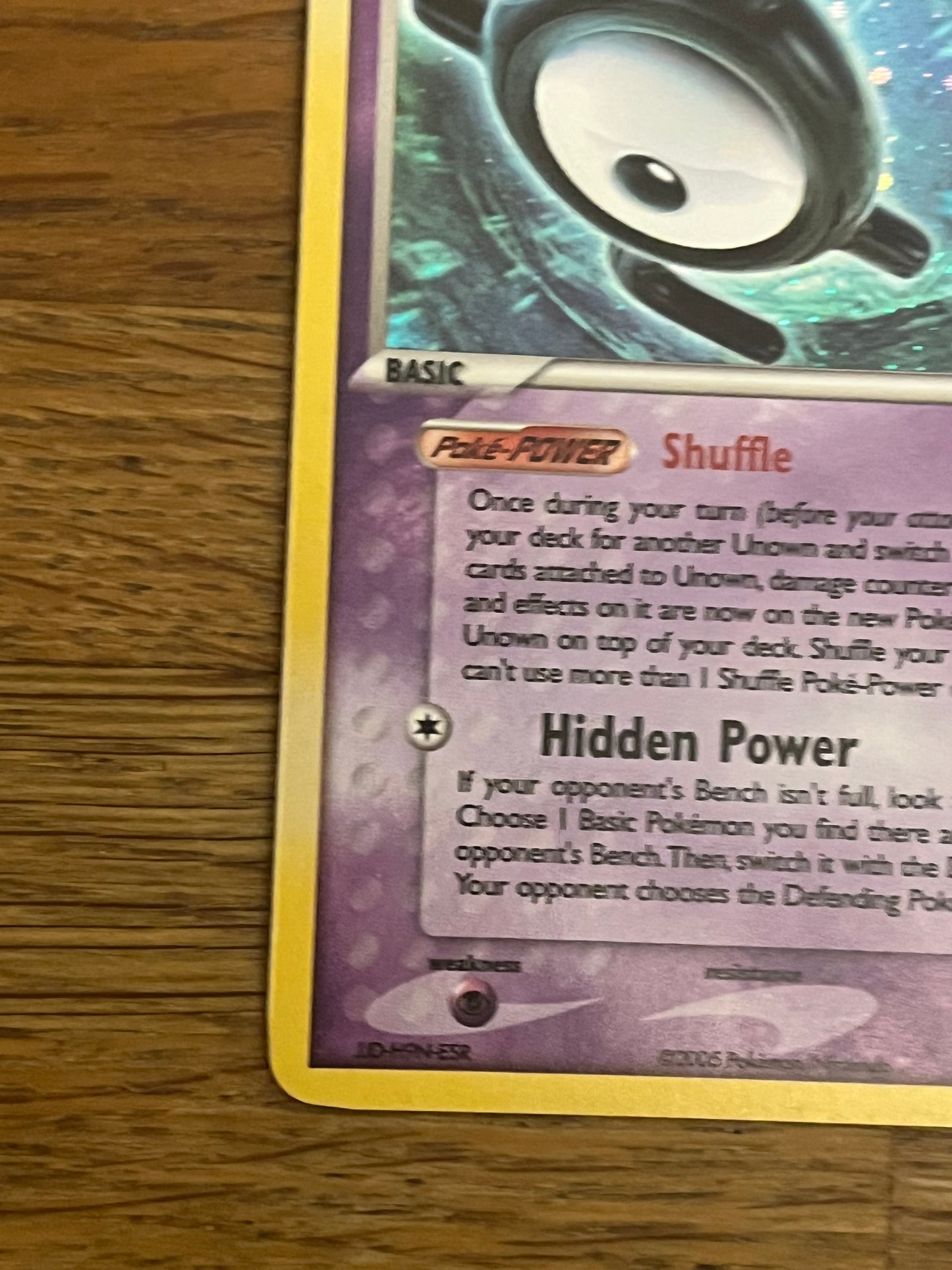 Unown E/28 Holo Unseen Forces NM Single Pokémon Card