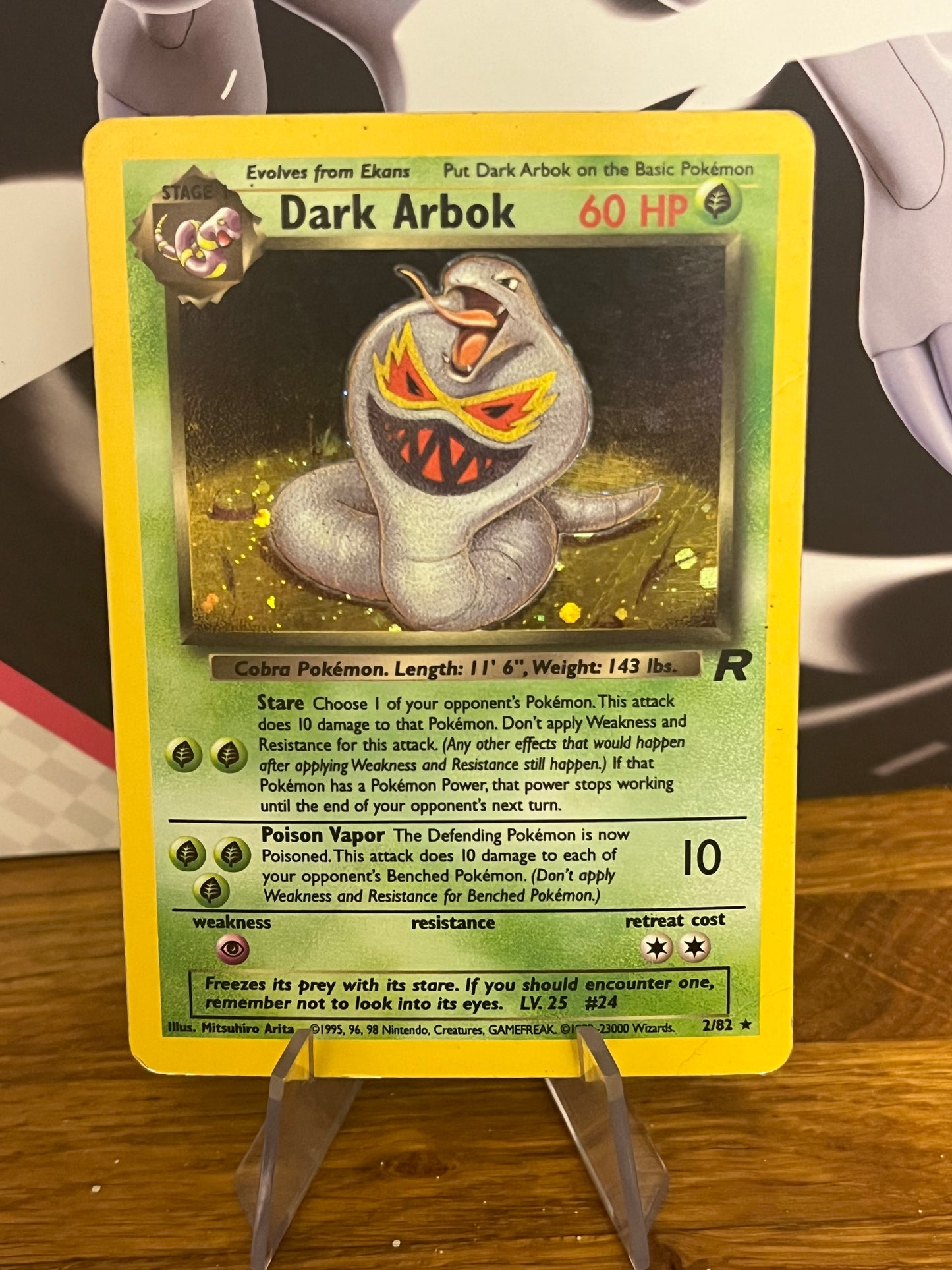 Dark Arbok 2/82 Holo Team Rocket NM Single Pokémon Card